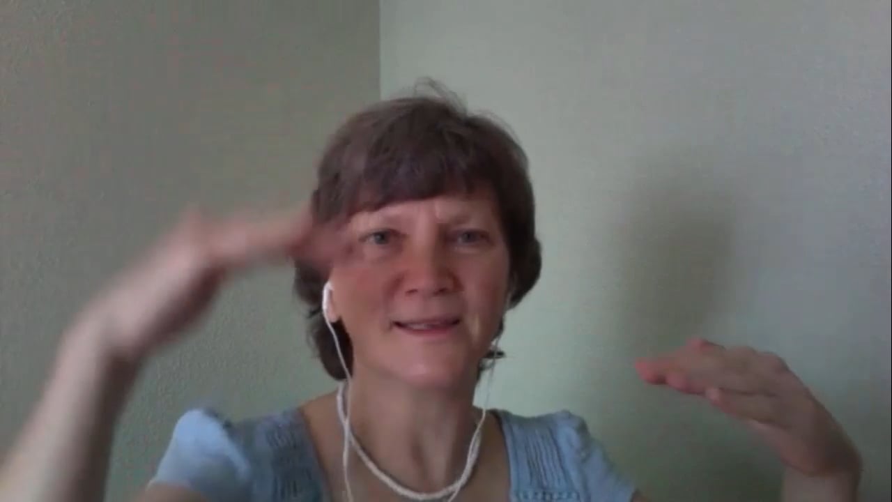 Charlotte speaking to camera in her video testimonial