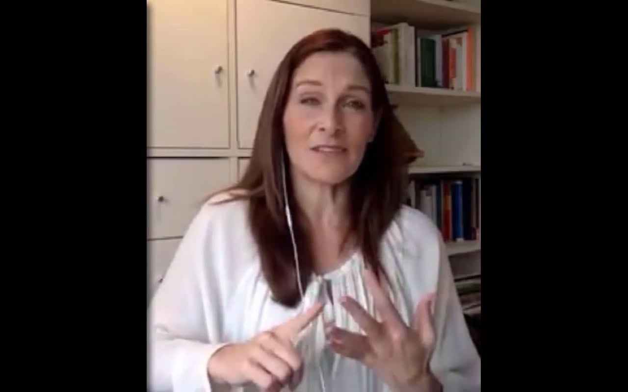 Molly speaking to camera in her video testimonial