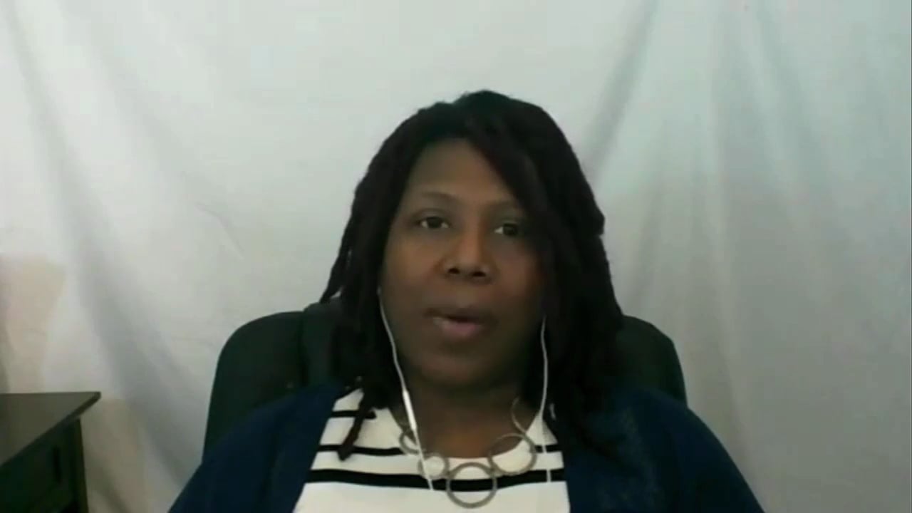 Octavia speaking to camera in her video testimonial